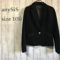 anySiS  フォーマルジャケット　黒　ブラック　リボン