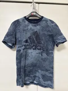 adidas カモフラ Tシャツ Lサイズ ネイビー