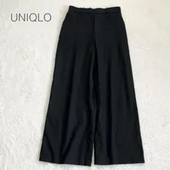 【ユニクロ】ワイドストレートパンツ ハイウエスト ウエストゴム 綺麗め【M】美品