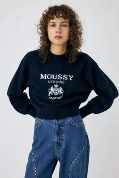JACQUARD MOUSSY ニットトップス