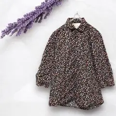 drug store's✨️花柄シャツ　半端丈　柄シャツ　体型カバー