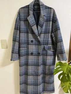 【private pauseしまむら】チェックロングコート