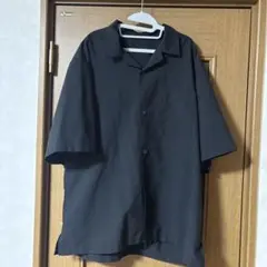 黒 半袖シャツ 胸ポケット付き