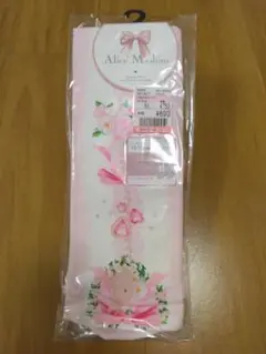 【しまむら】　眞白ありす　うさぎプリント柄オーバーニーソックス　ピンク