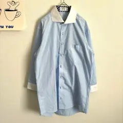 オリヒカ　ワイシャツ　ピンストライプ　七分袖　ビジネス　就活