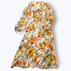 美品 LOULOU WILLOUGHBY フルーツ柄 花柄ロングワンピース - メルカリ