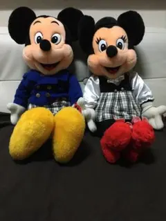 【ペア】ミッキー&ミニーマウス ぬいぐるみ 完全未使用