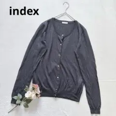 インデックス index ラメ入り カーディガン はおり 長袖 Uネック Lのサムネイル