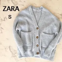 ZARA ザラ　春色　ニットカーディガン　S