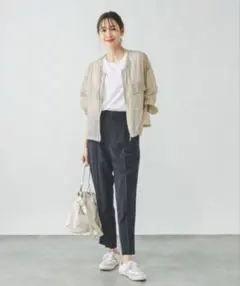 GLOBAL WORK／ウツクシルエットDRYプレミアムテーパードパンツ