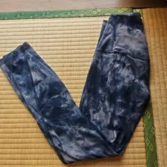 ダークブルー タイダイ ヨガウェア ハイウエスト