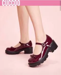 SHEIN パンプス 赤 靴 ヒール 24cm 24.5cmのサムネイル