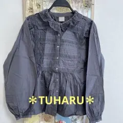 UBASOKU 長袖シャツ グレー レース襟 - メルカリ