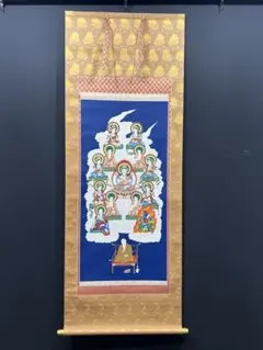 【5230】 十三佛 雅鳳 共箱 肉筆 絹本 掛軸 日本画 仏教美術 縁起物 5230】 十三佛 雅鳳 共箱 肉筆 絹本 掛軸 日本画 仏教美術 縁起物