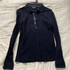 NICOLE CLUB FOR MEN ネイビー 長袖ポロシャツ　サイズ46のサムネイル