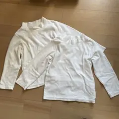 ホワイト 長袖カットソー 2枚セット