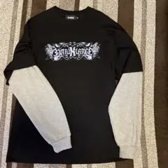 XLARGE レイヤード風 長袖カットソー ブラック グレー