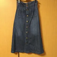 earth music&ecology　台形　デニムスカート　フロントボタン