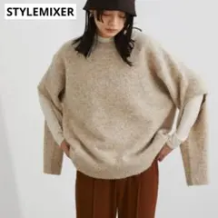 スタイルミキサー アームスリットルーズニット アイボリー FREE