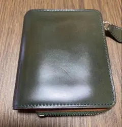 あつ様専用　ガンゾ　コードバン　Lファスナー　二つ折り財布　オリーブ　ganzo