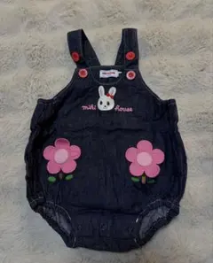ミキハウス サロペットロンパース うさこ ダルマオール