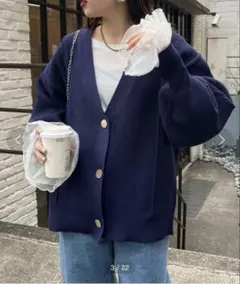 【CIAOPANIC TYPY】カーディガン　ネイビー　FREEサイズ