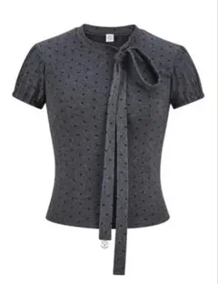 Andwang Trim Check Ribbon Tee 完売品 andwang Trim Check Ribbon Tee Tシャツ - メルカリ