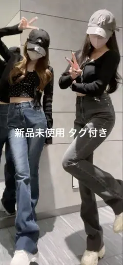 ストレッチフレアデニムパンツ