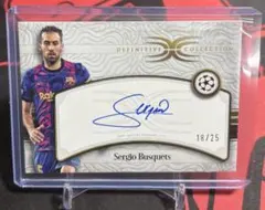 Sergio Busquets Topps Definitive 친필 사인