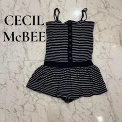 CECI McBEE ボーダーキャミソールコンビネゾン　オールインワン