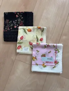 KENZO 花柄ハンカチ 3点セットのサムネイル