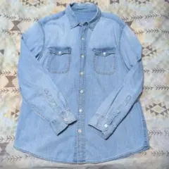 メンズ ライトブルーシャツ Lサイズ