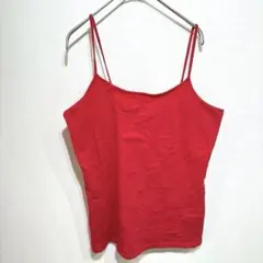 TIME AND TRUE 【L】キャミソール 赤 インナー 無地 シンプル