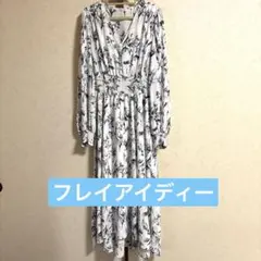連休値下げ　FRAY I.D フラワープリント ロングワンピース