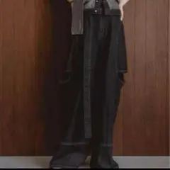 midealのcut out design wide denim