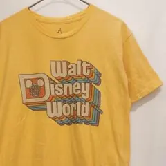 ウォルトディズニーワールド レトロロゴ Tシャツ イエロー 黄色 Mのサムネイル
