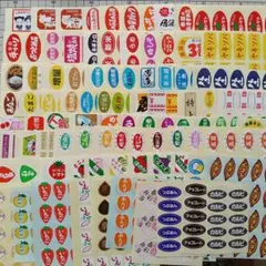 小さめ販促シール☆超大量☆90種1500枚　面白シール　おすそわけ
