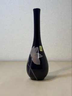 花瓶 陶器 青色 山水画デザイン - メルカリ
