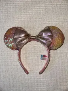 ミニーカチューシャ スパンコール　ディズニーランド40周年　記念カチューシャ