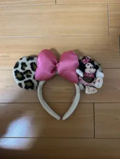 ヒョウ柄ミニーカチューシャディズニー