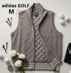 adidas GOLF アディダスゴルフ　フルジップ　異素材　ベスト　洗濯可　M