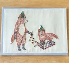 コーラルアンドタスク　刺繍カード　クリスマス