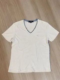 BURBERRY VネックTシャツ M ホワイト