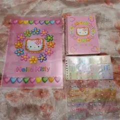 平成レトロ サンリオ ハローキティ カオハナ リングノート クリアファイル