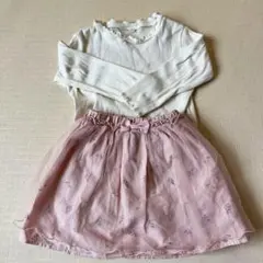 美品 女の子 春服 トップス スカート 上下セット コーデ売り メロウカットソーのサムネイル