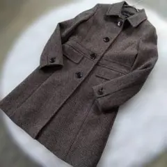 KOFI COLLECT ウール混 ツイード ステンカラーPコート ヴィンテージ