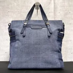 【美品】JIMMY CHOO デニム調 インディゴブルー 2WAYトートバッグのサムネイル