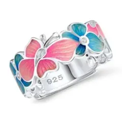 944 シルバー フラワー リング s925 刻印 ハワイアン ジュエリー 花