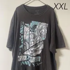 90sヴィンテージビッグサイズAPT.9花柄 グレーtシャツ一点物メンズ海外古着