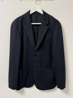 完売商品！ユニクロコンフォート2B ネイビー ストライプ テーラードジ